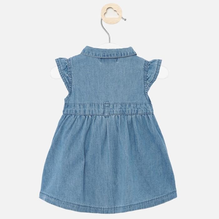Rochie denim broderie bebe fetita nou-nascuta 1888