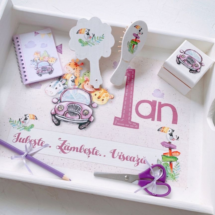 Tavita pentru turta - Little pink car