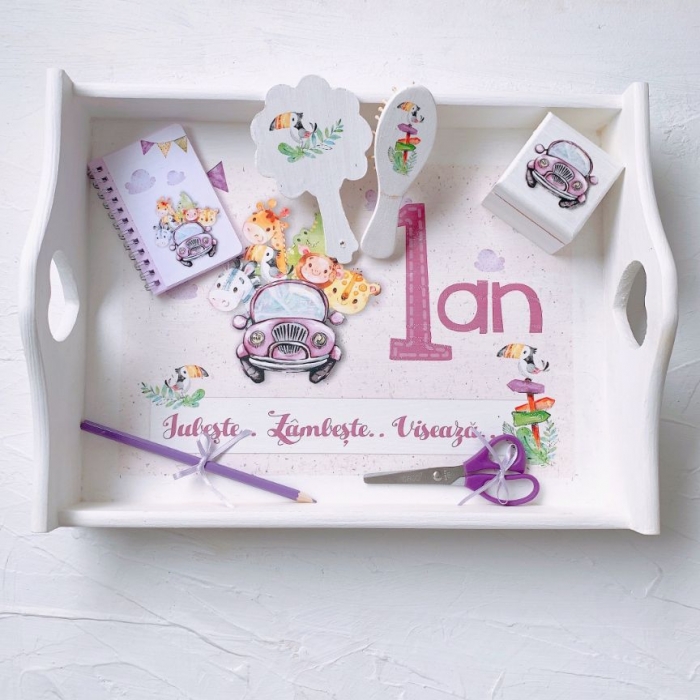 Tavita pentru turta - Little pink car