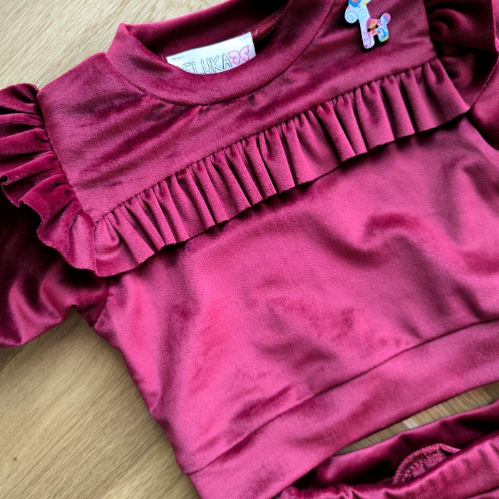 Trening fete - catifea grena