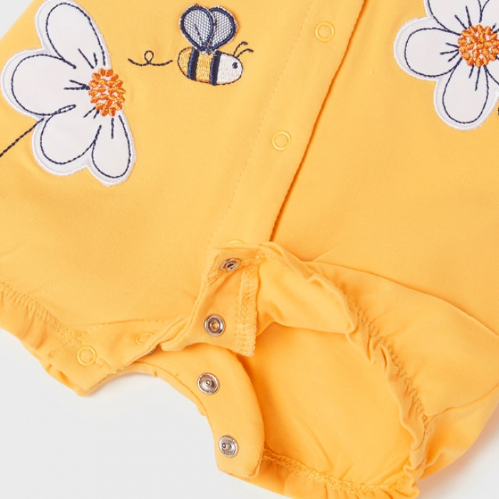 Set 2 salopete scurte ECOFRIENDS nou nascut fata - 1618