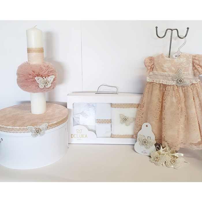 Set complet botez Georgia Peach