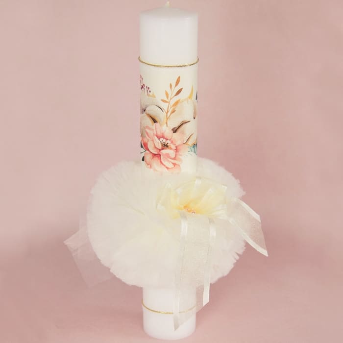 Lumanare botez - Cotton