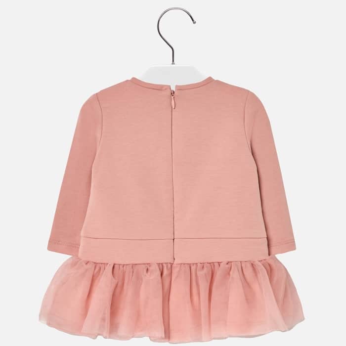 ROCHIE MANECA LUNGA SERIGRAFIATA CU FUSTA TIUL SUPRAPUS 2948