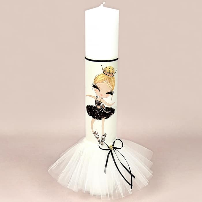 Lumanare botez pastel Pretty Ballerina Black