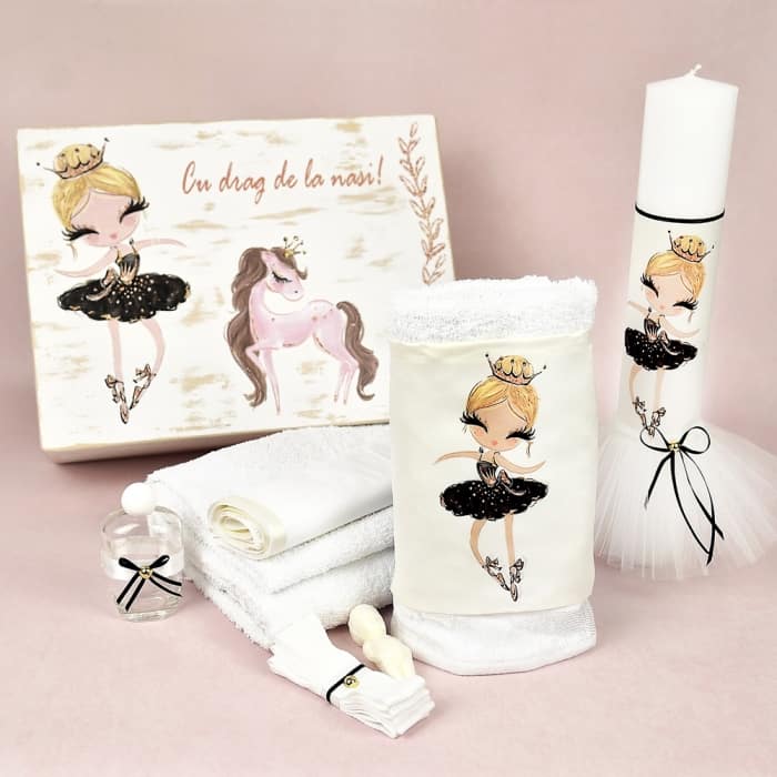 Lumanare botez pastel Pretty Ballerina Black