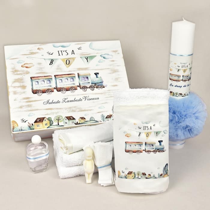 Trusou botez pastel Train It’s a Boy