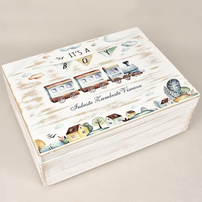 Trusou botez pastel Train It’s a Boy