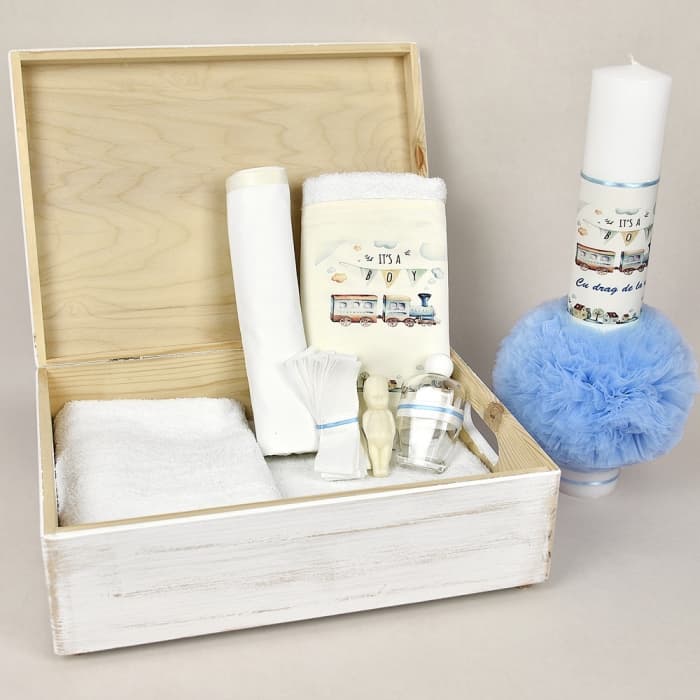 Lumanare botez pastel Train It’s a Boy 