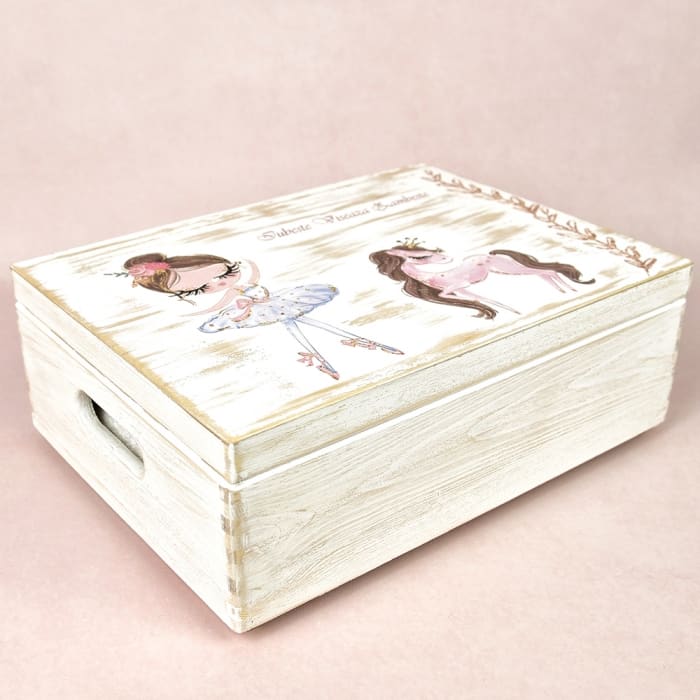 Trusou botez pastel Pretty Ballerina White