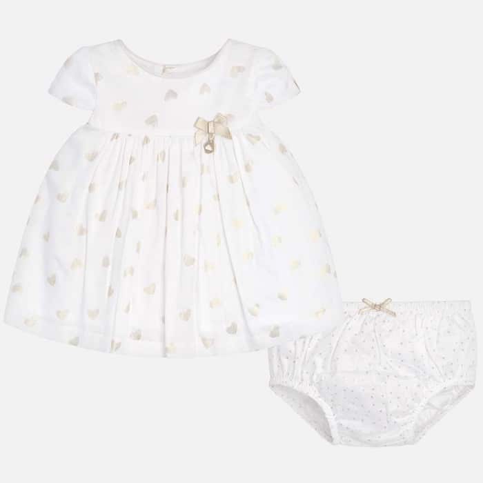 Rochie imprimeu cu chilotei bebe nou-nascut 1804