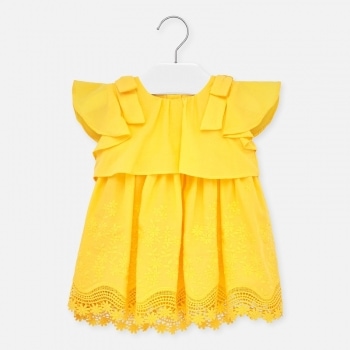 Rochie popelin brodat bebe fetita 1921