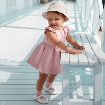 Rochie cu jacquard fundita bebe fetita 1906