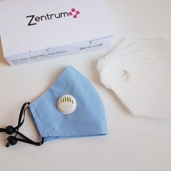 Acoperitoare faciala de utilizat in colectivitate reutilizabila cu filtru si valva