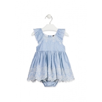 Rochie cu broderie si decupaje 918-7023AA