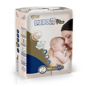 Scutece PEDO PLUS, Marimea 2, 3-6 kg, 40 buc.