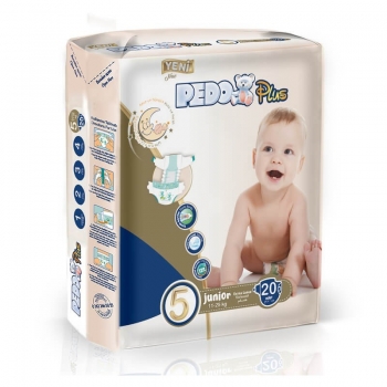 Scutece PEDO PLUS, Marimea 5, 11-25 kg, 20 buc.