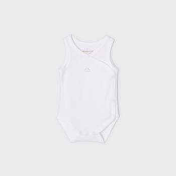 Body fara maneca ECOFRIENDS nou-nascut - 1706 ALB