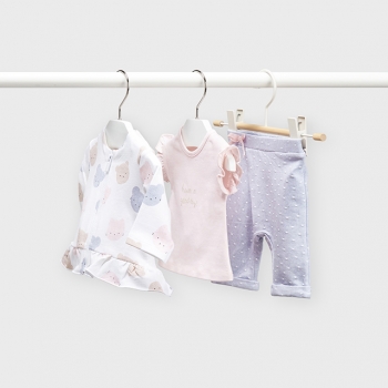 Trening cu tricou ECOFRIENDS new born fata - 1860