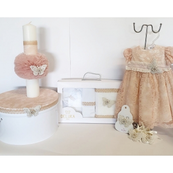 Set complet botez Georgia Peach
