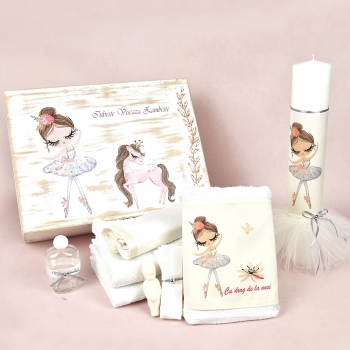 Trusou botez pastel Pretty Ballerina White