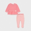 Set pantaloni cu botosei tricot Ecofriends new born fata - 1561