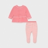 Set pantaloni cu botosei tricot Ecofriends new born fata - 1561