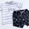 Set pantaloni scurti imprimeu nou-nascut baiat 1220