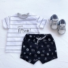 Set pantaloni scurti imprimeu nou-nascut baiat 1220
