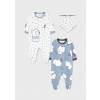 Set 2 pijamale cu bavetica nou-nascut baiat 2686